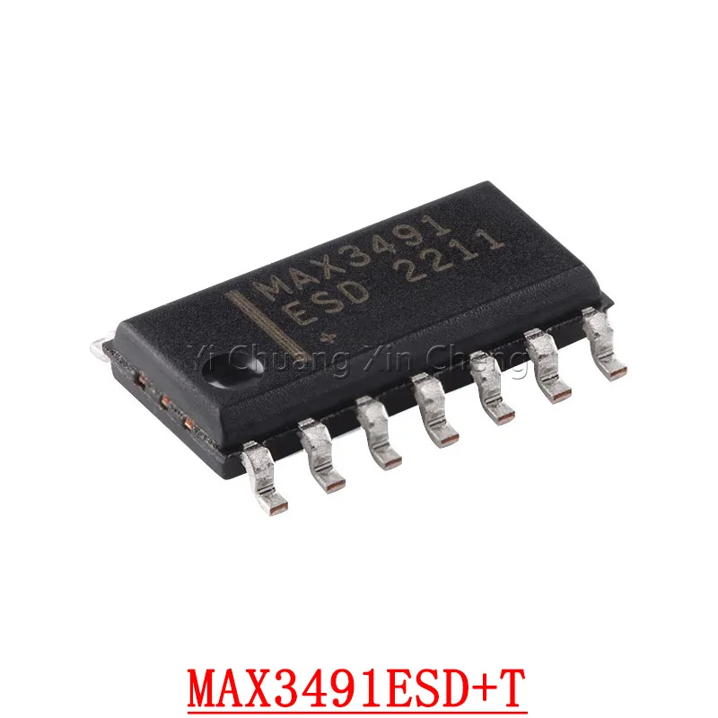 5Pieces MAX3491ESD+T MAX3491ESD MAX3491EESD+T MAX3491EESD SOIC-14 New original RS-485/RS-422 Transmitters Chip