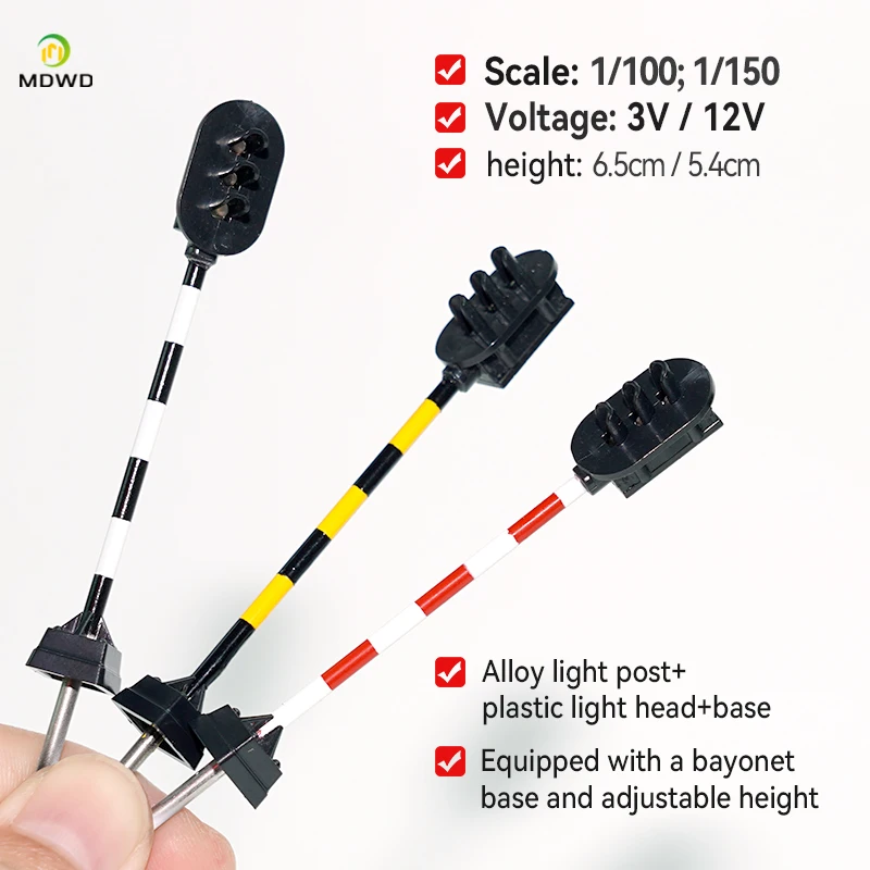 5 stks 3 v/12 v Modelspoor OO HO Schaal 1:87 1:75 Blok Signaal Rood Geel Groen Verkeerslichten LEDs