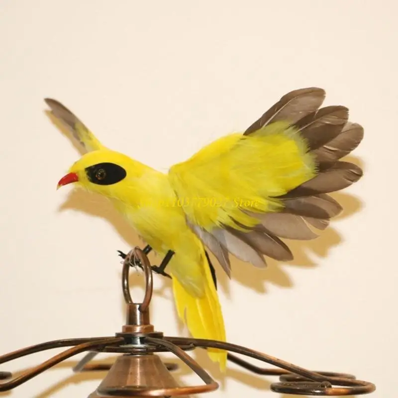 C4DF Colorful Simulation Bird Figurine for Balcony and Living Room Natural Accents