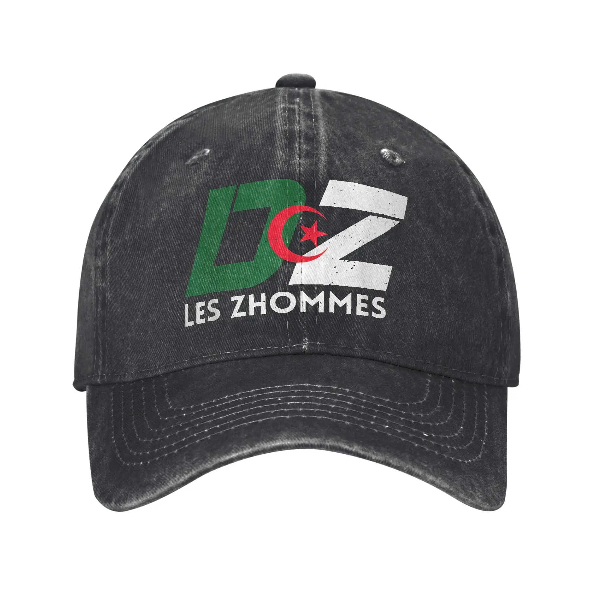 DZ Algeria Supporter Algerian Djazair Baseball Cap Vintage Distressed Denim Washed Africa Arab Sun Cap Unisex Outdoor Soft Hats