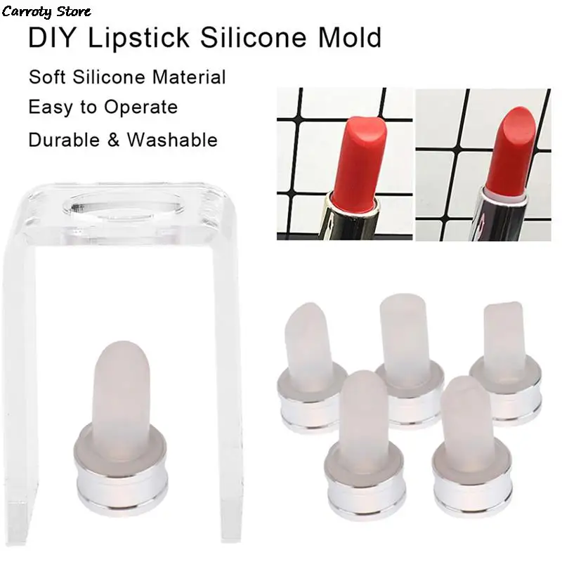 3 pz/set kit di strumenti per stampi per rossetto fai da te tubo da 12.1mm stampo per rossetto stampo per balsamo per labbra in Silicone fai da te fatto in casa strumento per artigianato supporto per tubo per balsamo