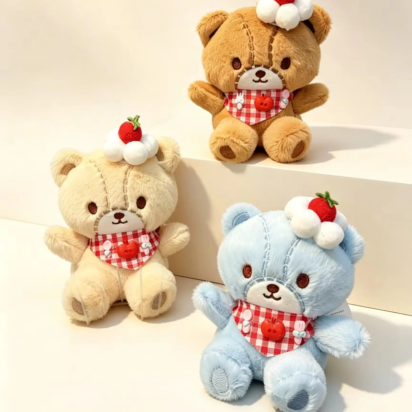 Random Delivery Plush Blind Box Toy, Kawaii Bear Cat Rabbit Stuffed Doll Keychain, Bag Charm Surprise Present for Birthday Party view 2