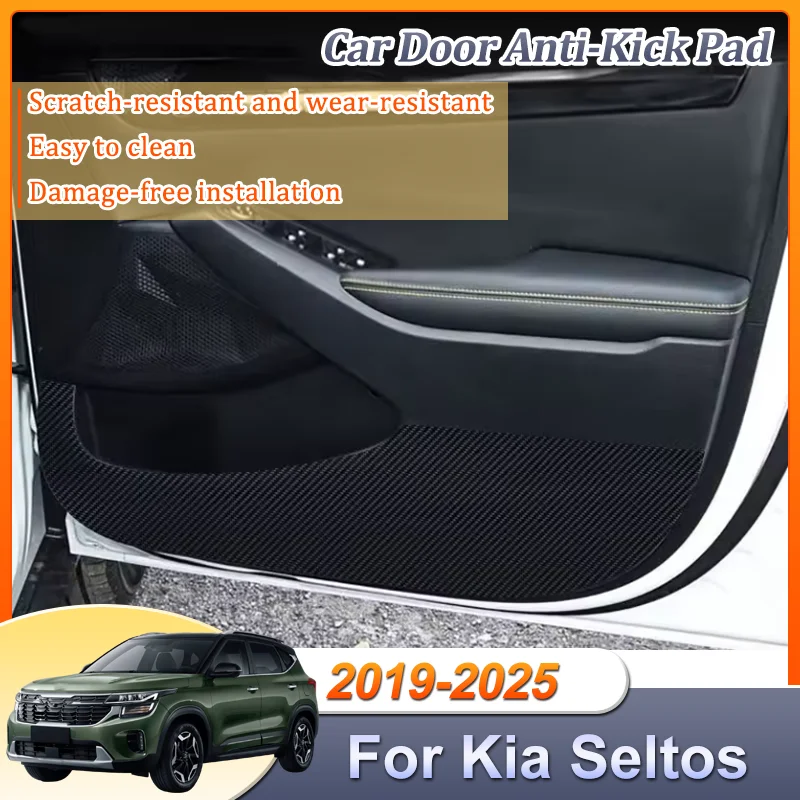 

Car Door Anti-Kick Pad For Kia Seltos 2019-2025 2021 2022 2023 2024 Anti Dirt Mat Protection Sticker Accessories Auto Interior
