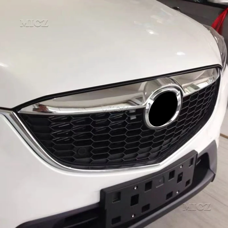 

Car Accessories For Mazda CX-5 2013 2014 1PCS ABS Car Styling Stainless Steel Front Grill Grille Cover Trim