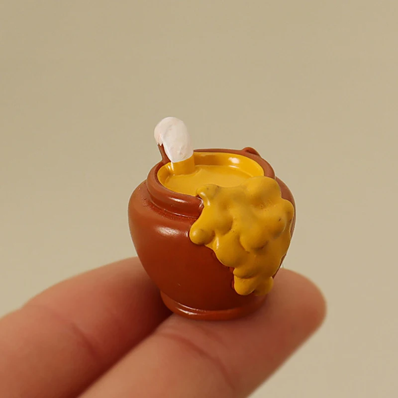 

Набор из 3 миниатюрных баночек с медом для кукольного домика 1/12, декор для кухни, аксессуары для кукольного домика