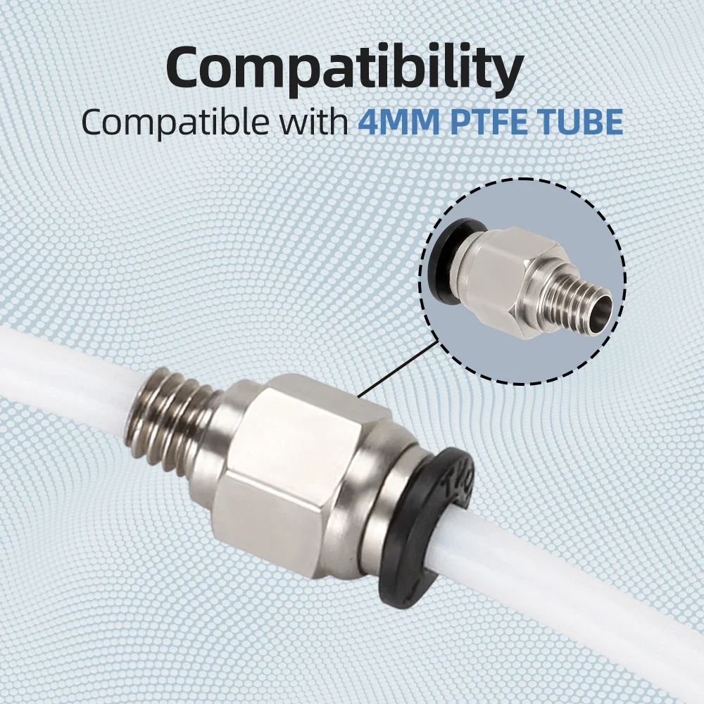 1-10 個 3D プリンターアクセサリー PC4-M6 オスストレート空気圧 PTFE チューブプッシュインクイックフィッティングコネクタ