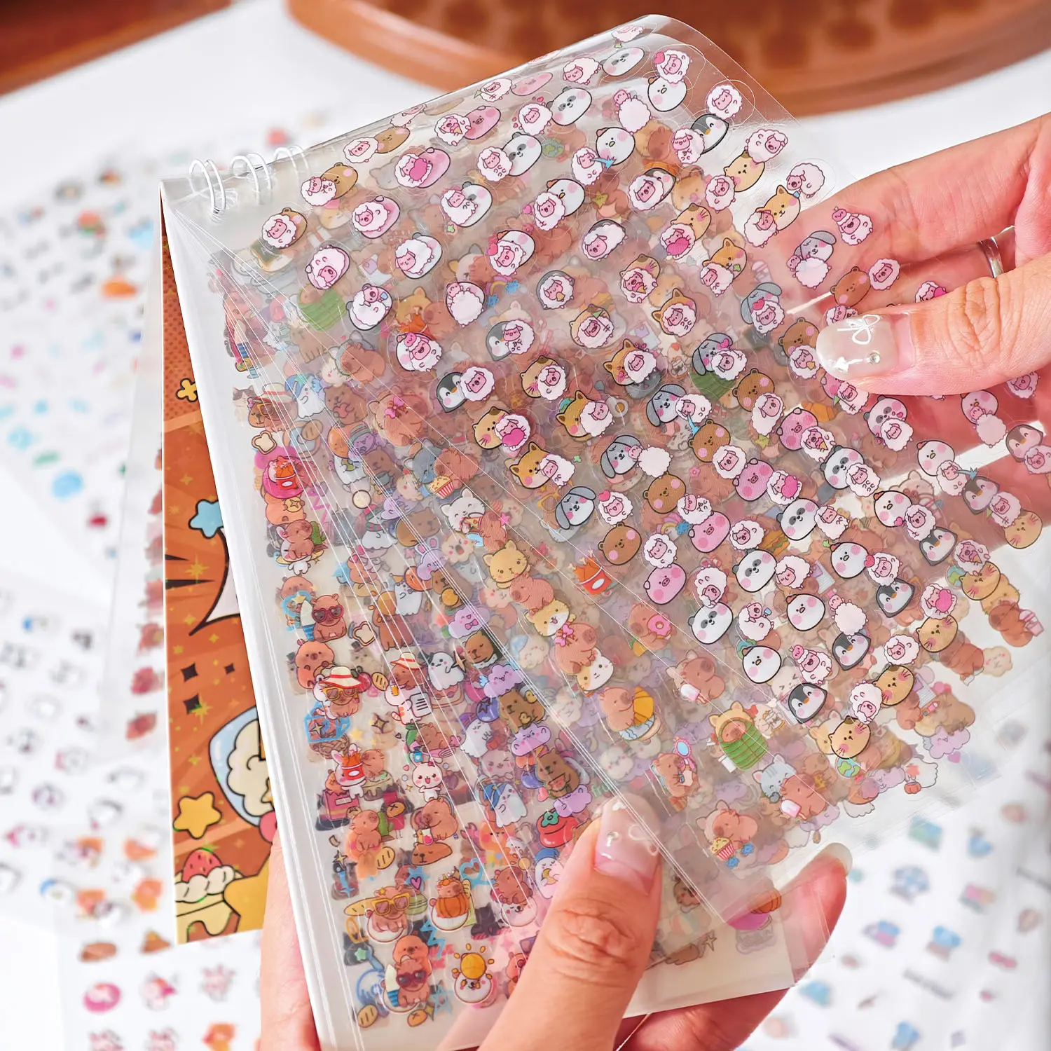 20 ورقة Kawaii الكرتون ملصق صغير لفائف يموت قطع كتاب ملصقات DIY بها بنفسك ألبوم Diary سجل القصاصات لطيف الأطفال ملصقات الأظافر #2