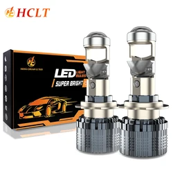 H7 H4 Bi LED Projector Lens Headlight 30000LM Canbus H11 9005 HB3 9006 HB4 Mini Projector Len Bulb Turbo Fan Car Motorcycle Lamp