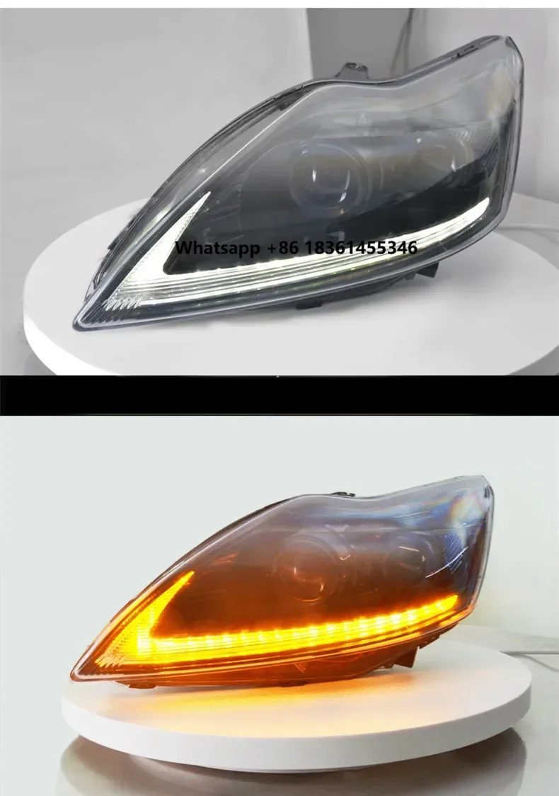 

For focus 09-14 Car LED Xenon Headlight headlamp DRL Daytime Running Light with Turn Signal