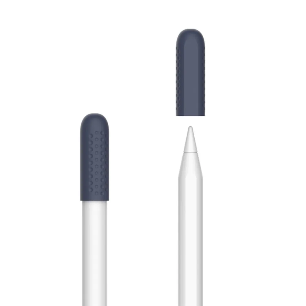 Soft Silicone Stylus Tip Protector Hollow Sleeve Rounded Top Stylus Nib Protective Fit Grip Texture for Apple Pencil Universal