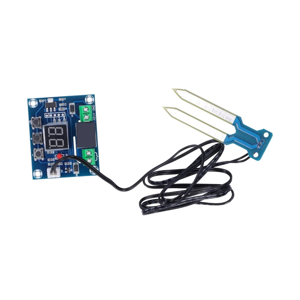 XH‑M214 Humidity Controller Module Digital Display 20-99% Range Soil Sensor Probe Electronic DC12V Automatic Irrigation Control