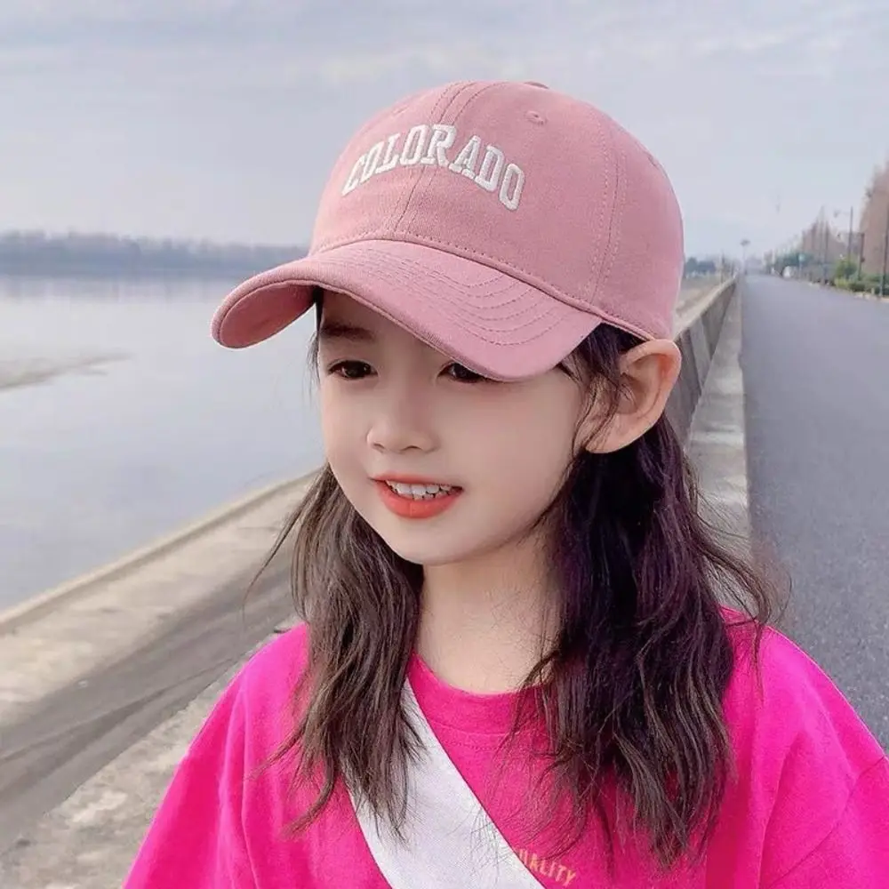 Casual Cotton Baby Baseball Hat Breathable Solid Color Peaked Cap Running Outdoor Kids Sun Hats