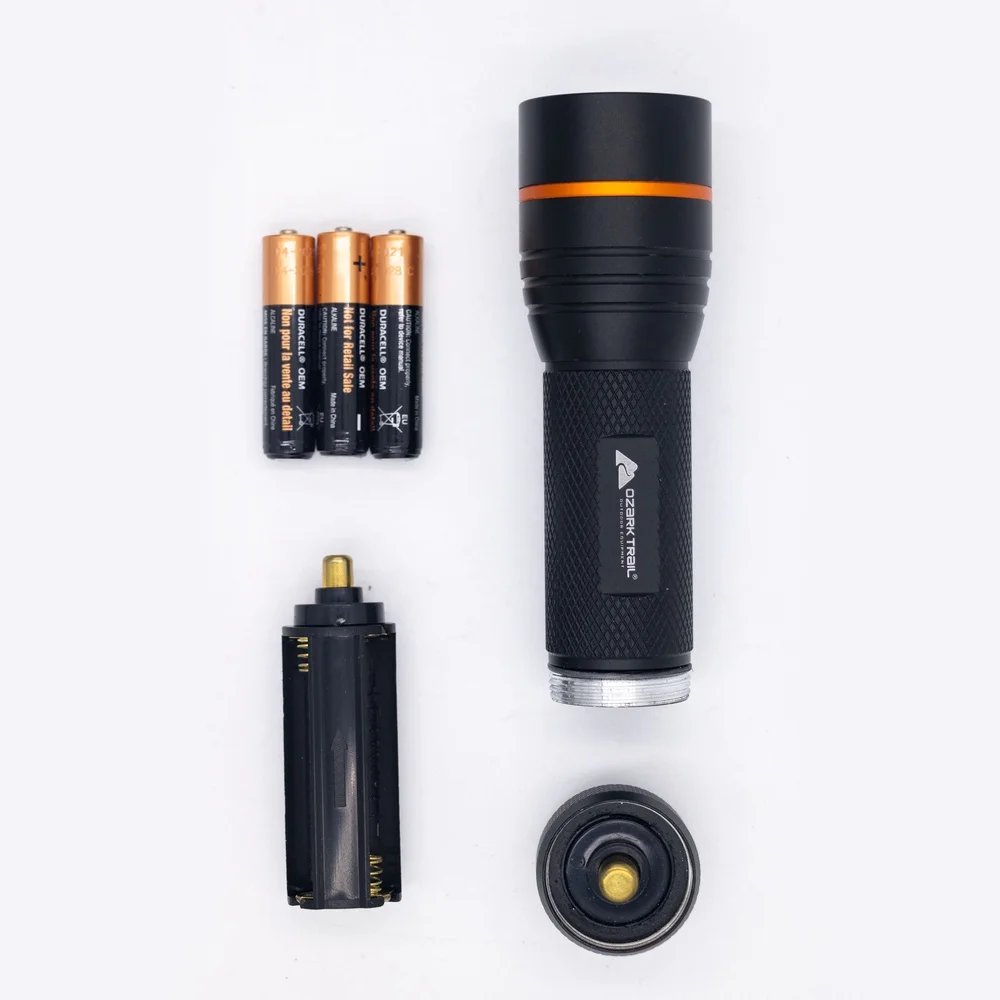 420 Lumen LED-Taschenlampe, einstellbarer Fokus, langlebiges Aluminium, Outdoor-Camping-Licht, tragbar, 3 AAA-Batterien im Lieferumfang enthalten, hoch niedrig