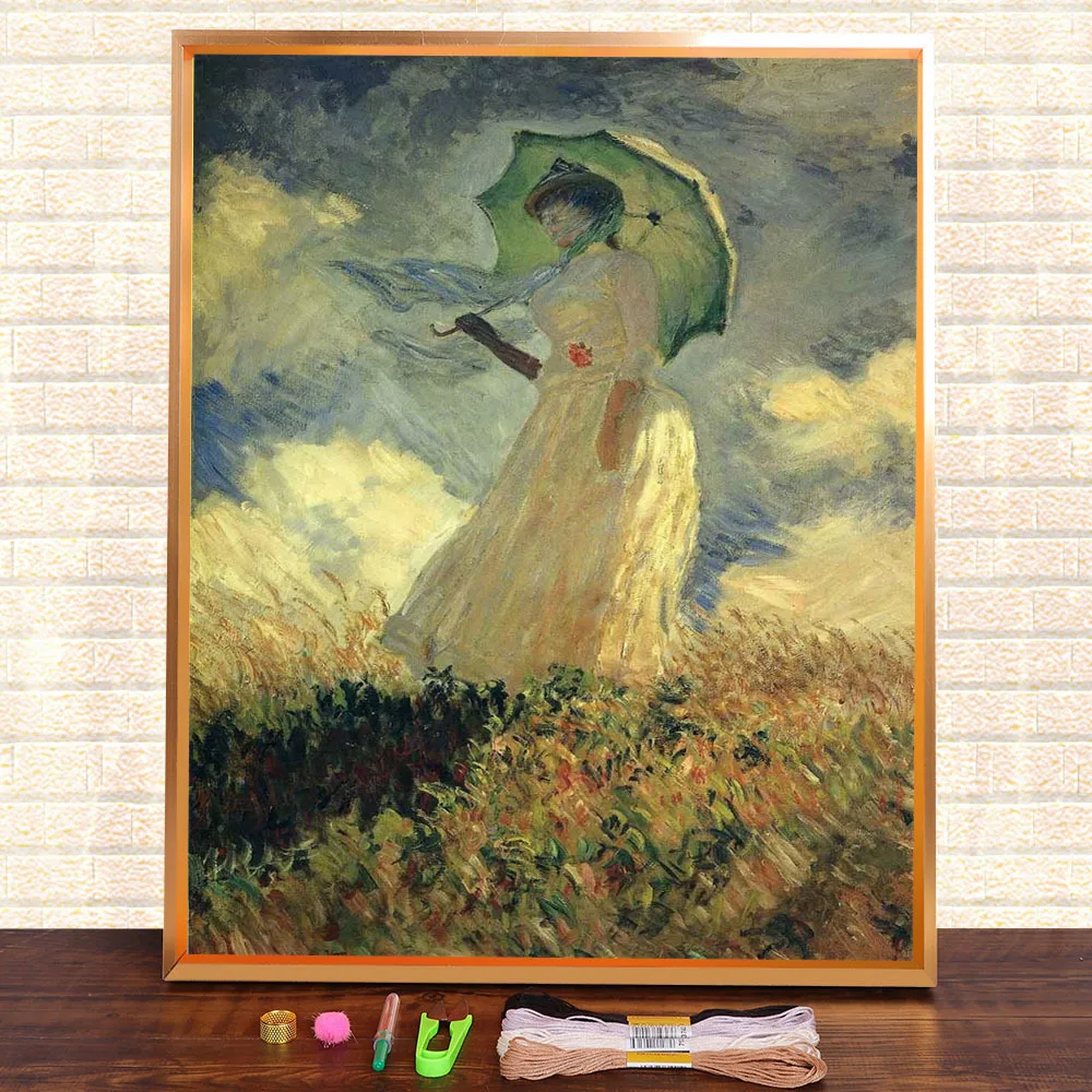 Van Gogh Malerei Gedruckt 11CT Kreuzstich Set DIY Stickerei DMC Fäden Nähen Handarbeiten Handarbeit Handwerk Gezählt Mulina