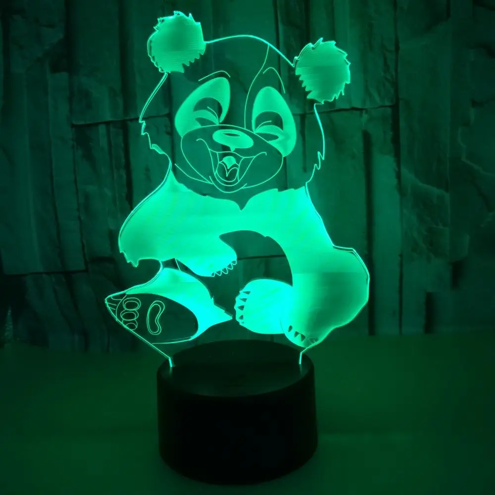 

New Panda 3d Night Desk Lamp Gift Creative 3d Lamp Decoration Lighting Novelty Creative Colorful Touch Table Lamp