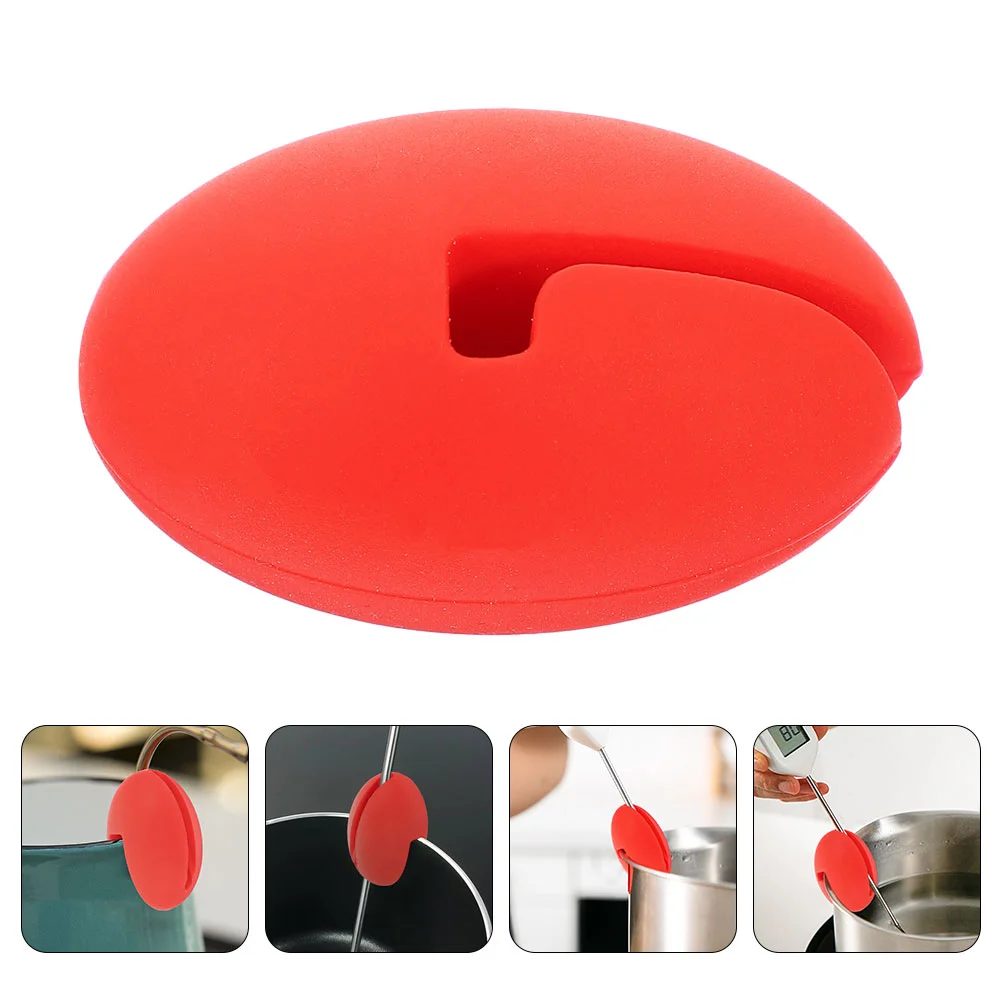 2 Pcs Thermometer Holder Clip Silicone Pot for Clip/cup Temperature Probe Milk Clamp