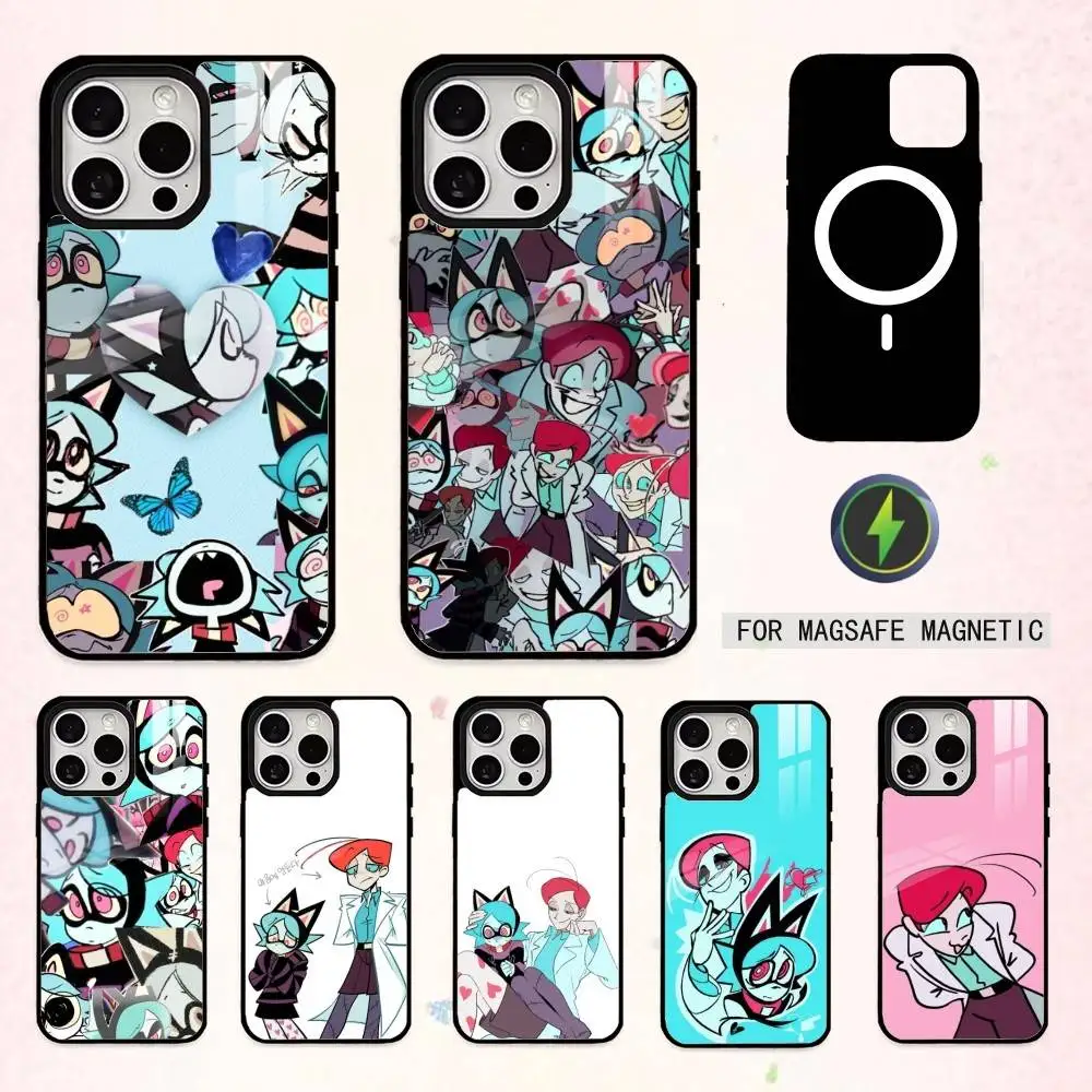 

cool P-PSYCHO CUTIES Phone Case For iPhone17,16,15,14,13,12,11 Plus,Pro Max Magnetic For Magsafe Wireless Charging