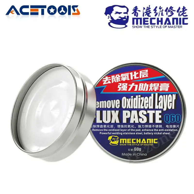 MECHANIC Q60 Powerful Antioxidant Solder Flux Paste Antioxidant Oxidized Layer Removal Oil Stainless Steel Battery Sheet Repair