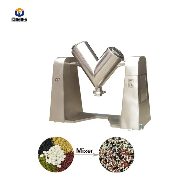 

CW dry powder granule agitator blender mixing machine lab v type food powder mixer