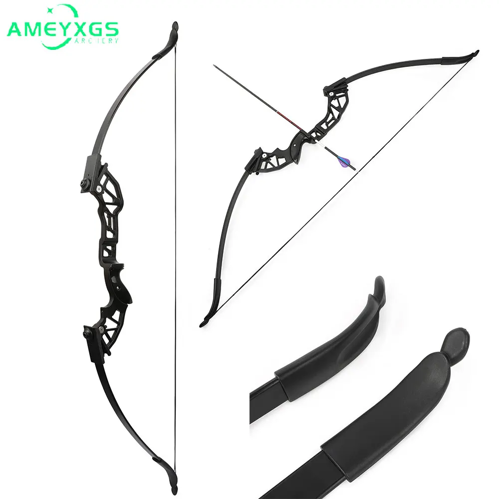 

Archery Recurve Bow Right Hand 30-53lbs Adjustable Aluminum Alloy Die-casting Target Practice Shooting for Bows Hunting Sports