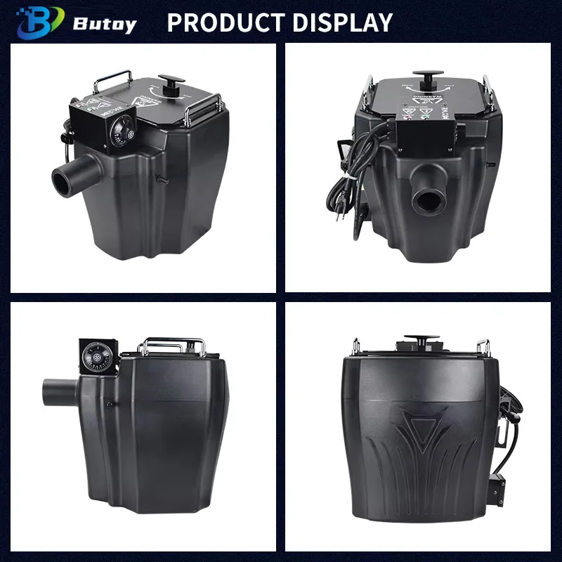 3500W Dry Ice Machine Portable Low Lying Smoke Machine With Water Tank Pipe And Nozzle Wedding Stage Party Low Ground Fog Effect