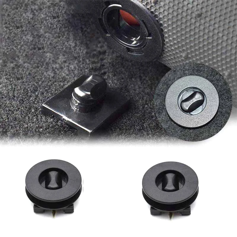 New 2pcs Universal Car Floor Mounting Points Carpet Mat Mats Clips Fixing Grip Clamps Black Anti-Slip Floor Holders Sleeves