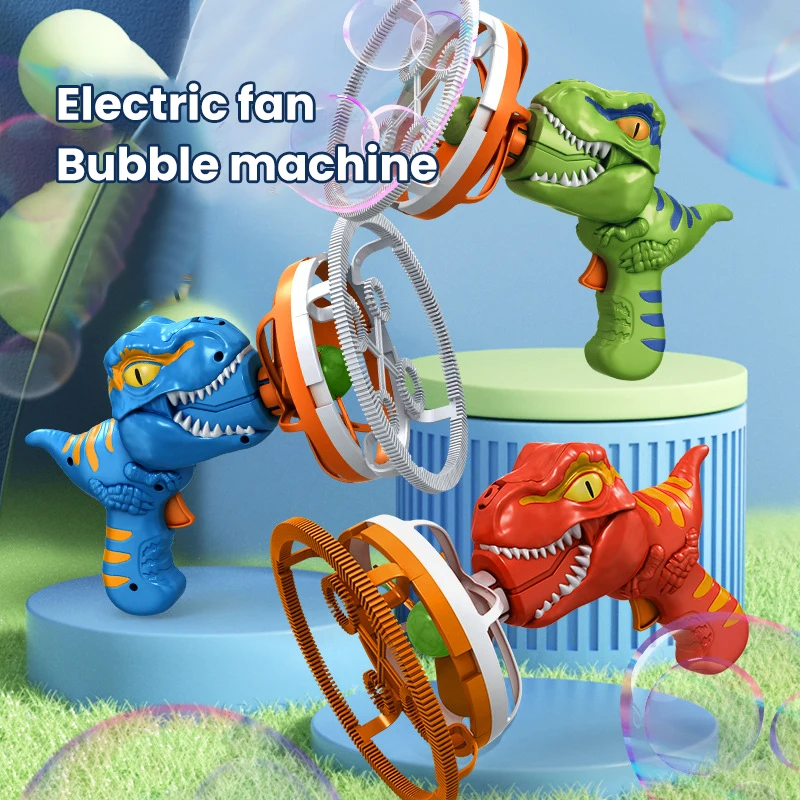 Bambini macchina elettrica a bolle di sapone bolla portatile gigante dinosauro bolla soffiatore bambini Bubble Gun Maker bambini regalo di compleanno