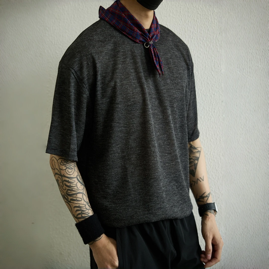 T Shirt Mens Summer Ultra Thin Smooth Soft Comfortable Moisture Wicking Breathable Loose Fit Crew Neck Short Sleeve Trendy Tee