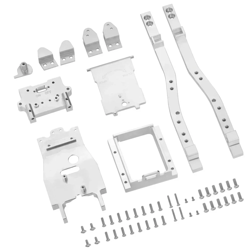 

Metal RC Body Chassis Frame Kit Accessories Fits for WPL D12 1/10 RC Car DIY Truck Car Upgrade Parts R604S