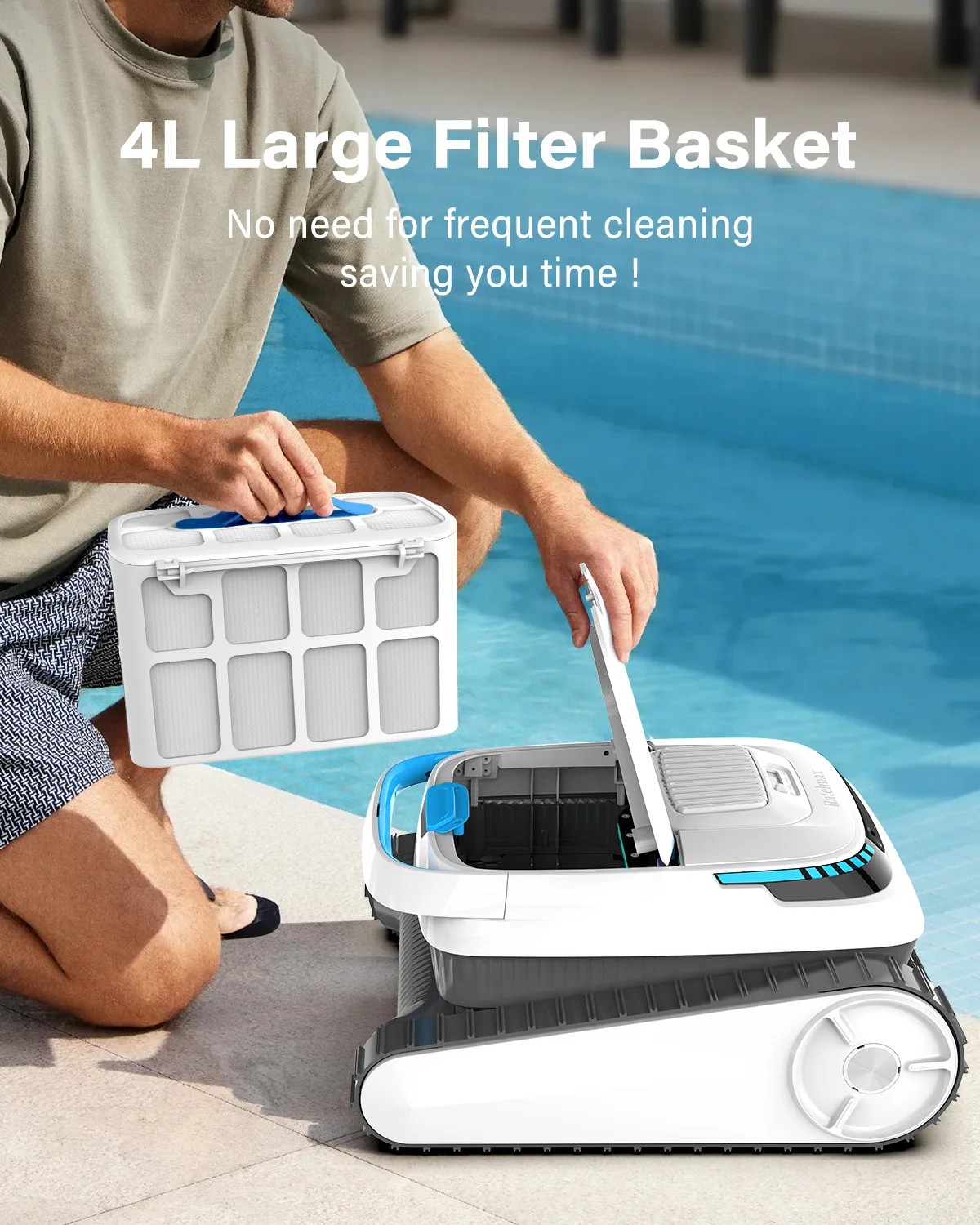 Ratelmax автоматический подводный робот-пылесос робот для чистки бассейна восхождения робот настенный аксессуар для чистки бассейна