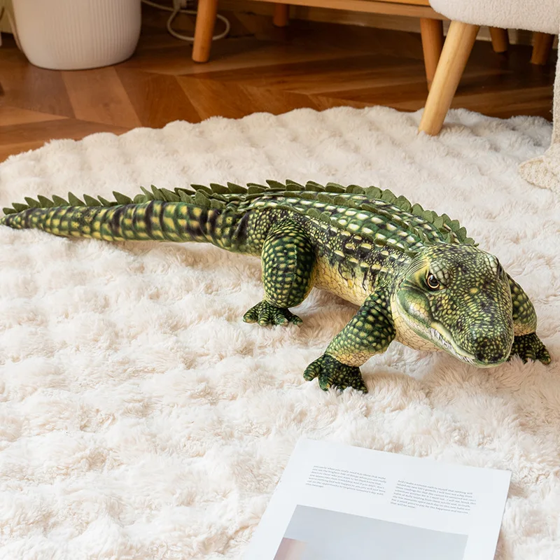 Simulation Crocodile Plush Toy Lifelike Crocodile Doll Stuffed Crocodylus Alligator Animal Plushie Crocodile Decorative Ornament