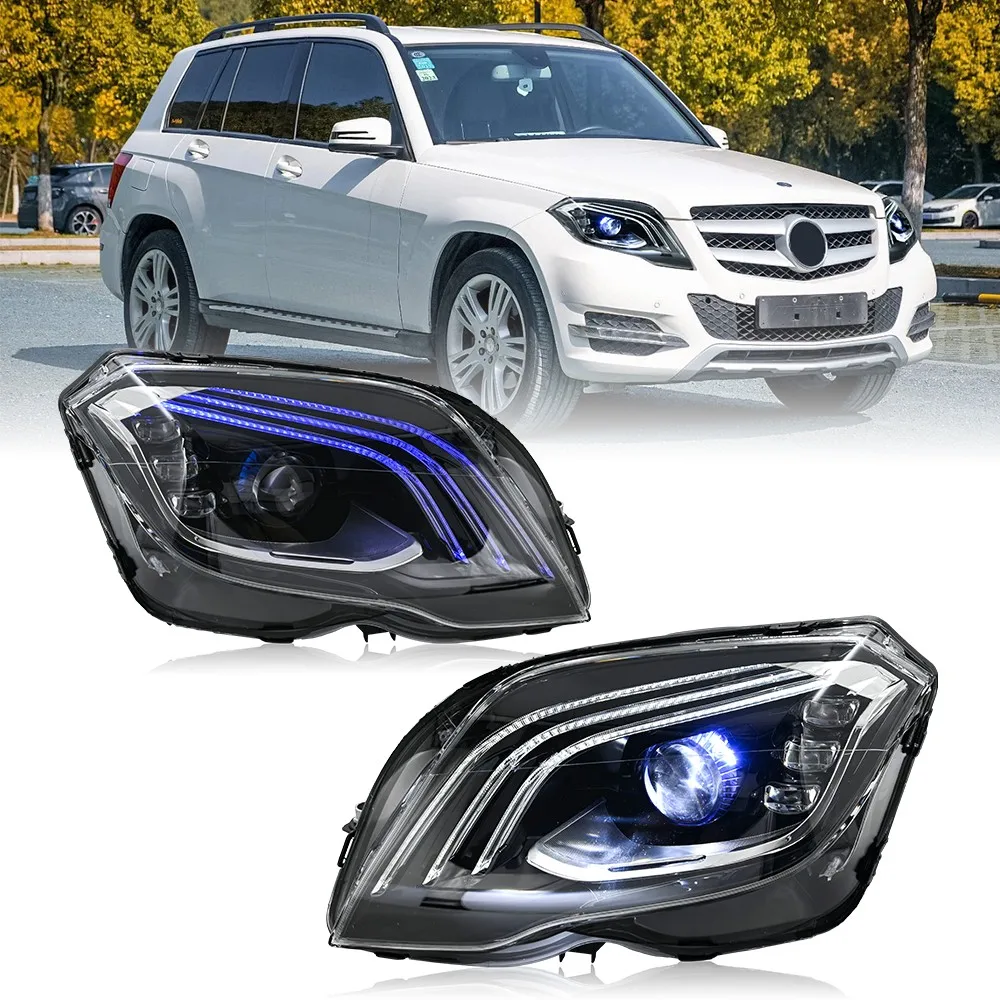 

2Pcs Full LED Headlights Assembly For Mercedes Benz GLK 2013 2014 2015 Front Head Lamps W/Animation DRL Headlamp Accessories