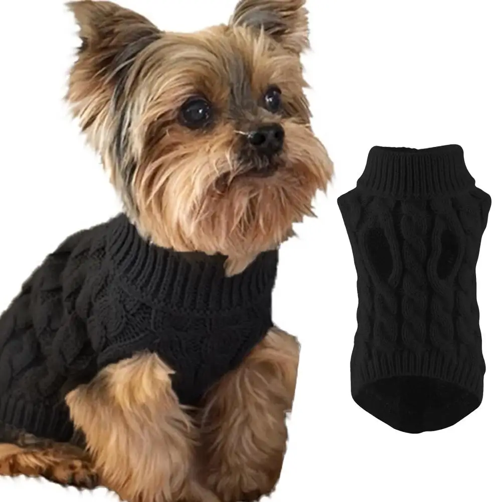 Pet Dog Knit Sweater For Small Dogs Cute Turtleneck Winter Sweater For Puppy Soft And Warm Coat Pet Dog Sweater D0N0