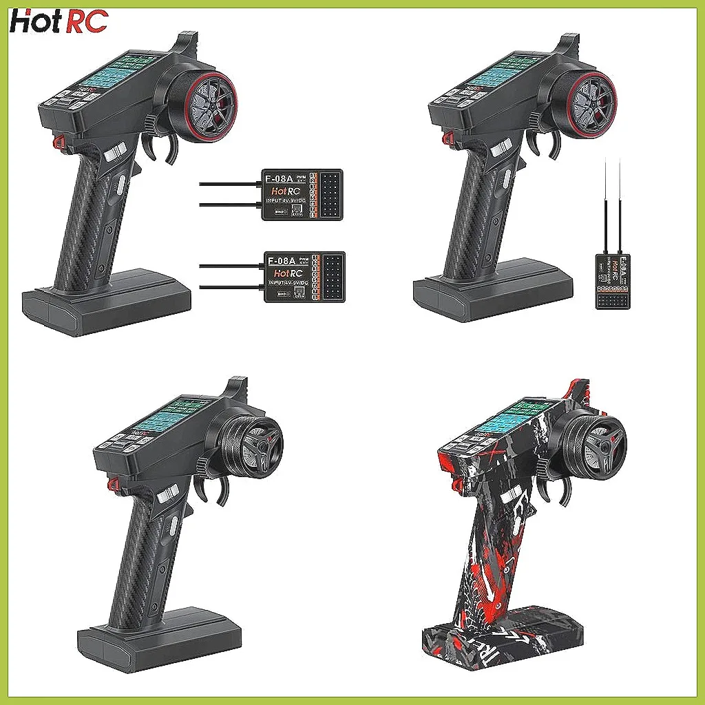 2.4G 8-Channel RC Transmitter and Receiver for RC Cars, Boats, Tanks, Drift & Climbing Vehicles