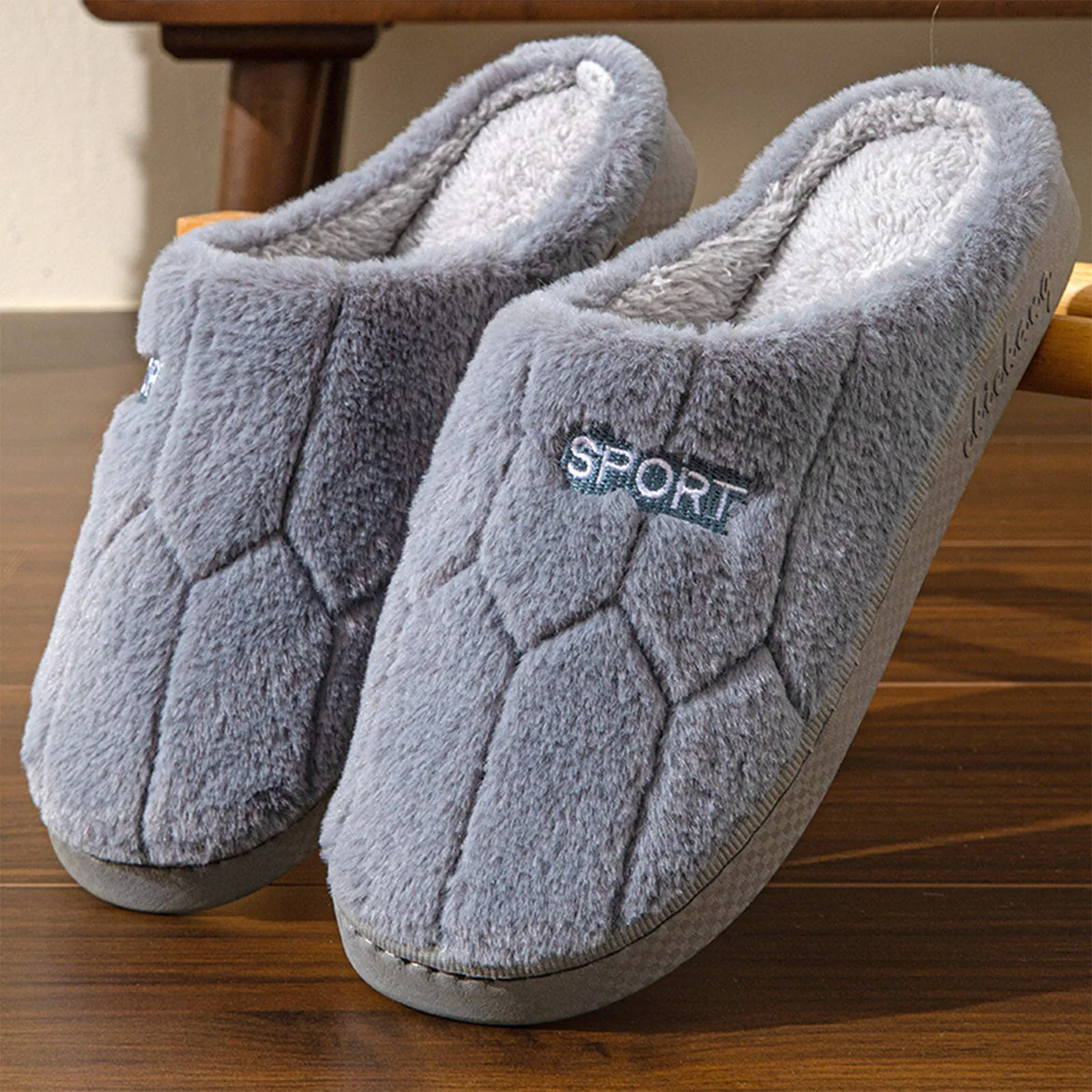

Cotton Slippers for Women in Autumn and Winter, Indoor Thick-Soled Warm Non-Slip Home Slippers for Couples, Cute Plush Cotton Sl