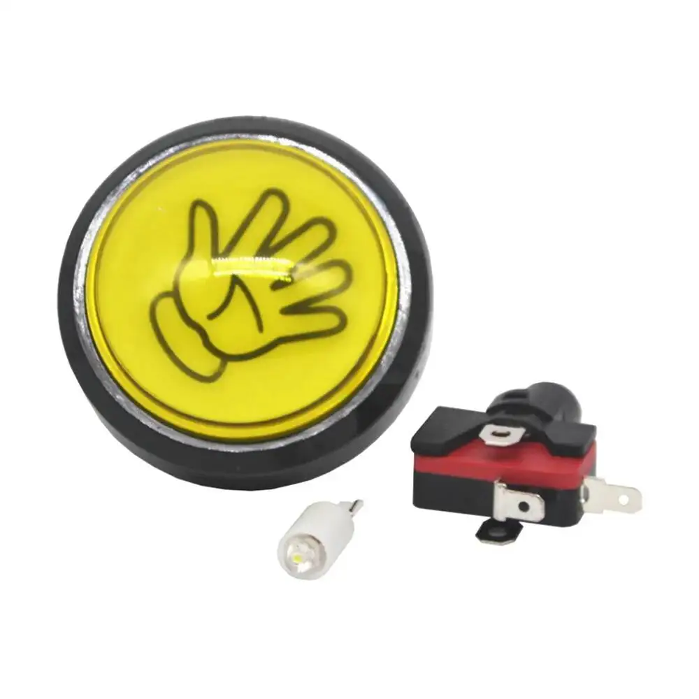 ممر زر LED ضوء مصباح 60 مللي متر كبير مستدير النخيل ممر لعبة فيديو لاعب دفع زر التبديل