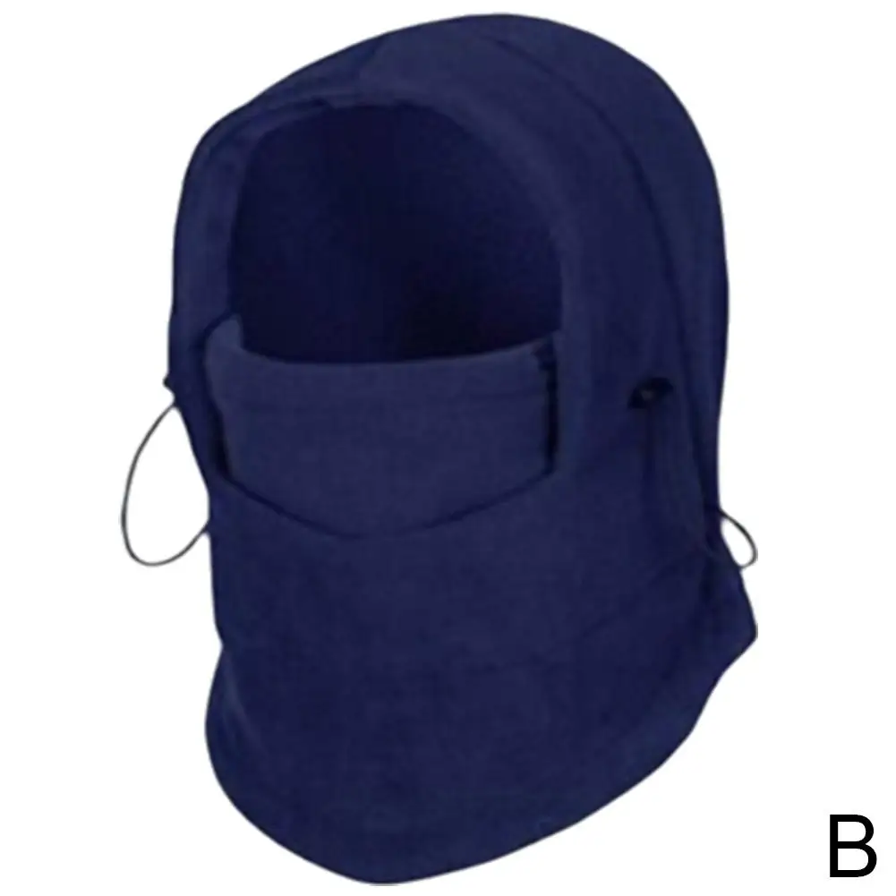 Gorro térmico de lana para hombre y mujer, pasamontañas a prueba de viento con capucha para bicicleta, calentador de cuello, bufanda deportiva, L6Z0