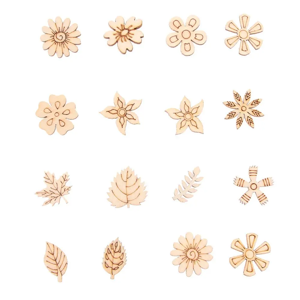 100 pz piccoli mestieri vernice regalo per bambini Doodle naturale giocattolo educativo Scrapbooking abbellimenti fetta di legno in legno