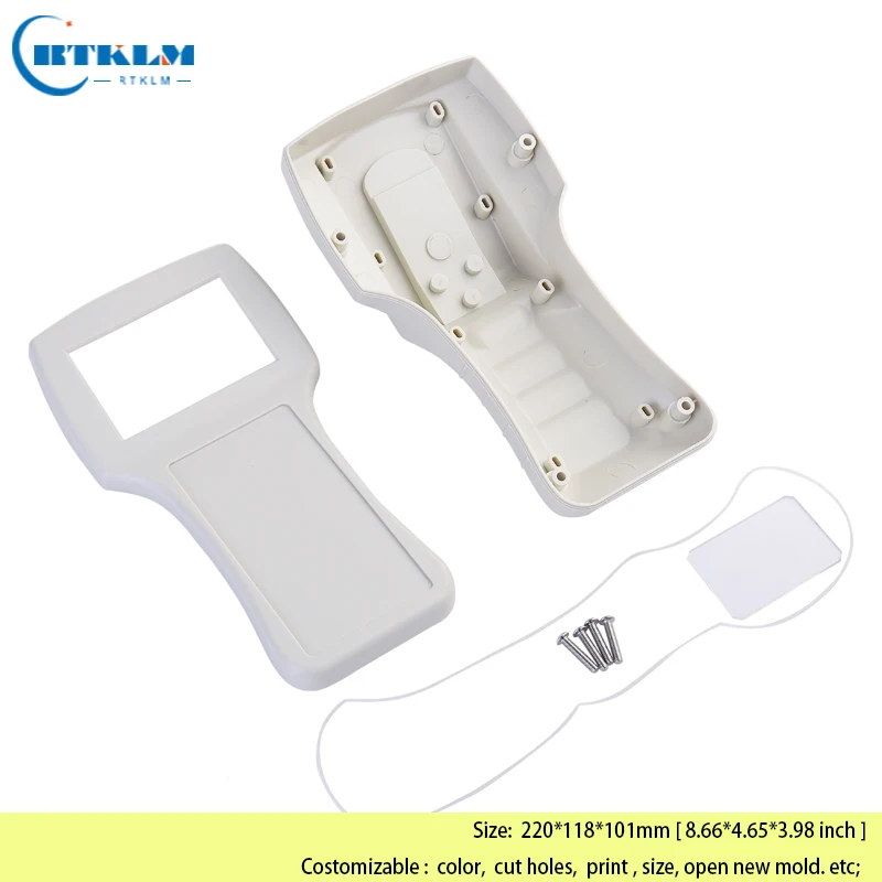 Handheld Junction Box DIY Speaker Housing Plastic Box ABS Plastic Enclosure Portable Project Enclosure 220*118*101mm