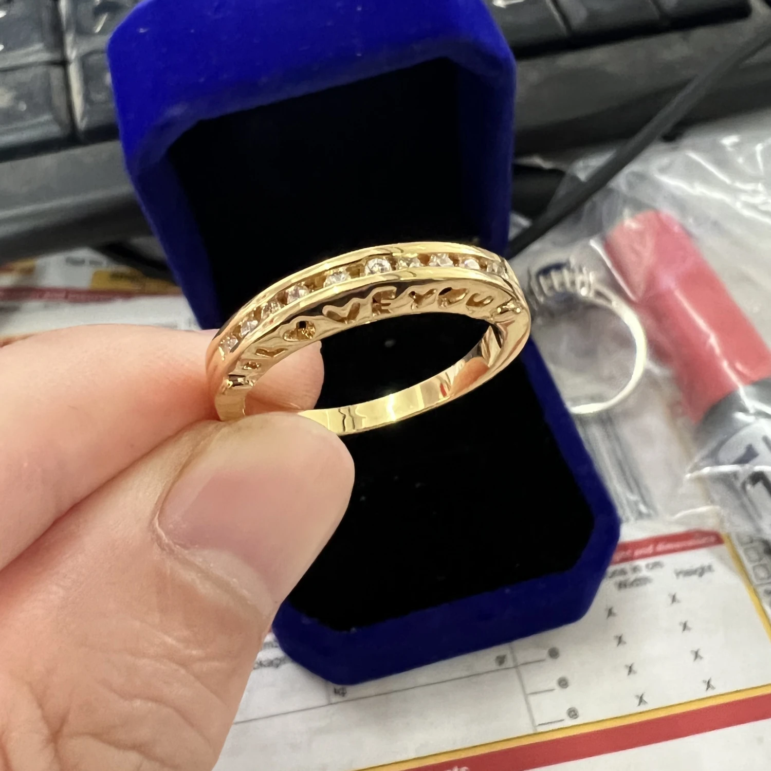 

I Love You Promise Ring Engagement Wedding Band Rings for Women Bridal Birthday Party Finger Jewelry