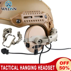 WADSN Tactical Headset Bracket Fast Rotation Helmet Rail Mount Adapter For Comtact II Sordin Headphone Shooting Hunting Weapon