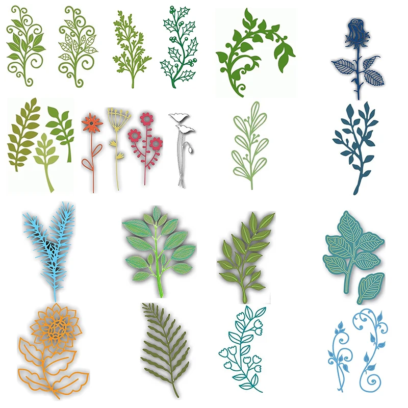 

Штамп для резки металла подходит для фестиваля «сделай сам», альбом для скрапбукинга, 3D поздравительная открытка, украшение, креативное растение, цветок, лист, новинка 2022