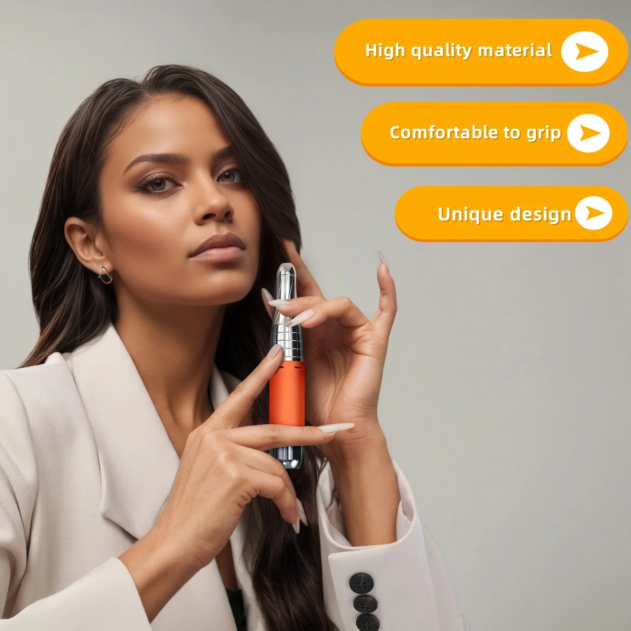 プロ仕様ポータブルネイルドリルマシン35000RPM電動ネイルファイル、6個のドリルビット付き、アクリルネイルジェル用マニキュアツールセット