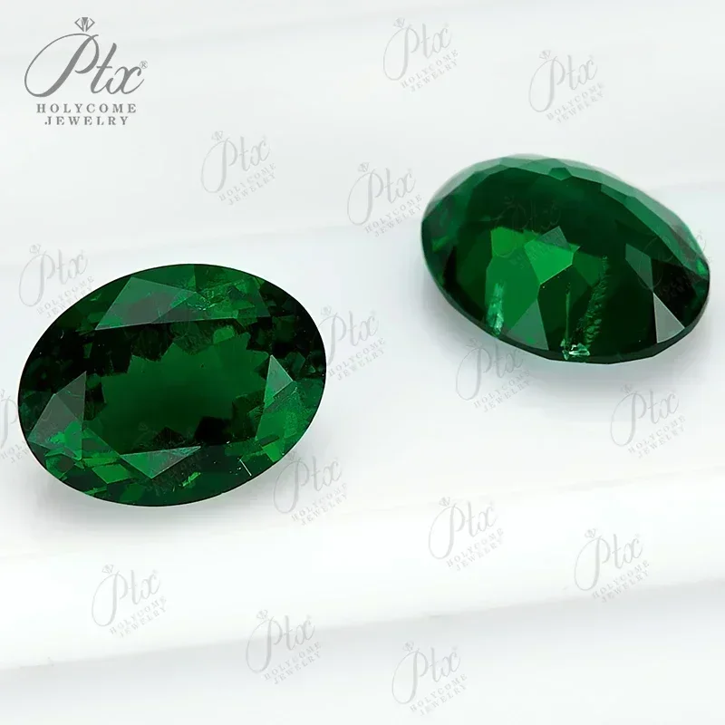 

Lab-Grown Zambian Emerald High Quality Oval Cut Hydrothermal Hand-Cut Inclusions and Cracks Inside Selectable AGL Certificate