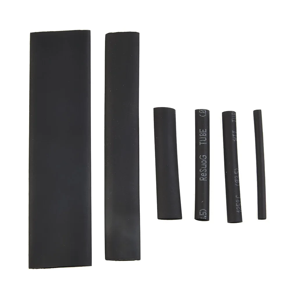 Protect Your Cables with Black Glue Heat Shrink Tubing, 127 Pcs Assortment Kit, Sizes 2mm 14mm, Flame Retardant, Easy to Apply