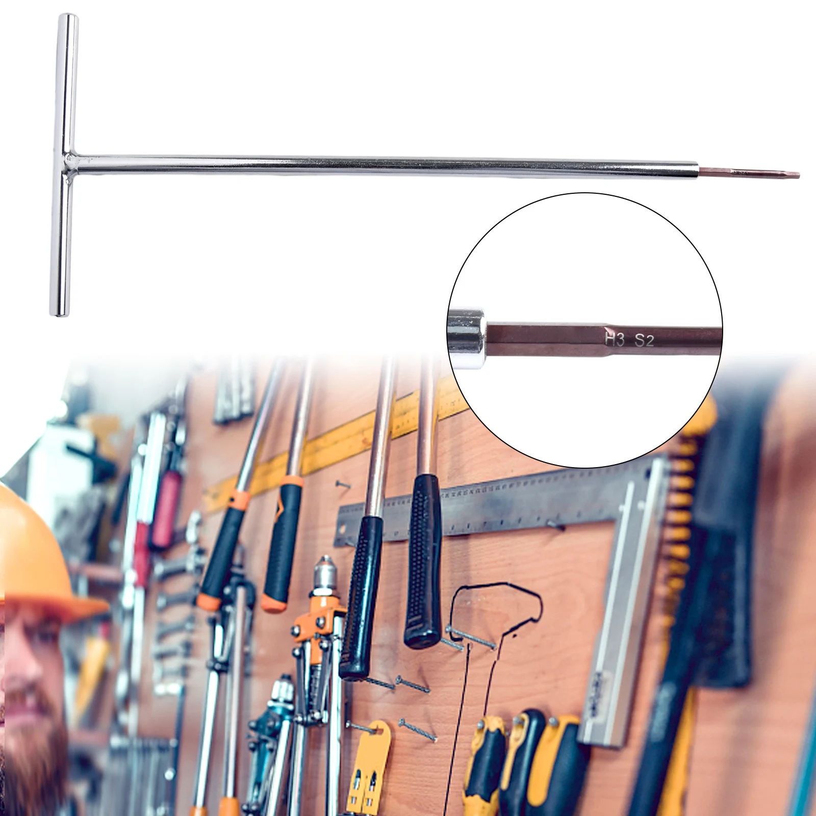 

Inner Spanner Key Wrench Hex Wrench Hand Repair Tool Strong Integrity T-shaped Wear-resistant Alloy Steel Easy To Read