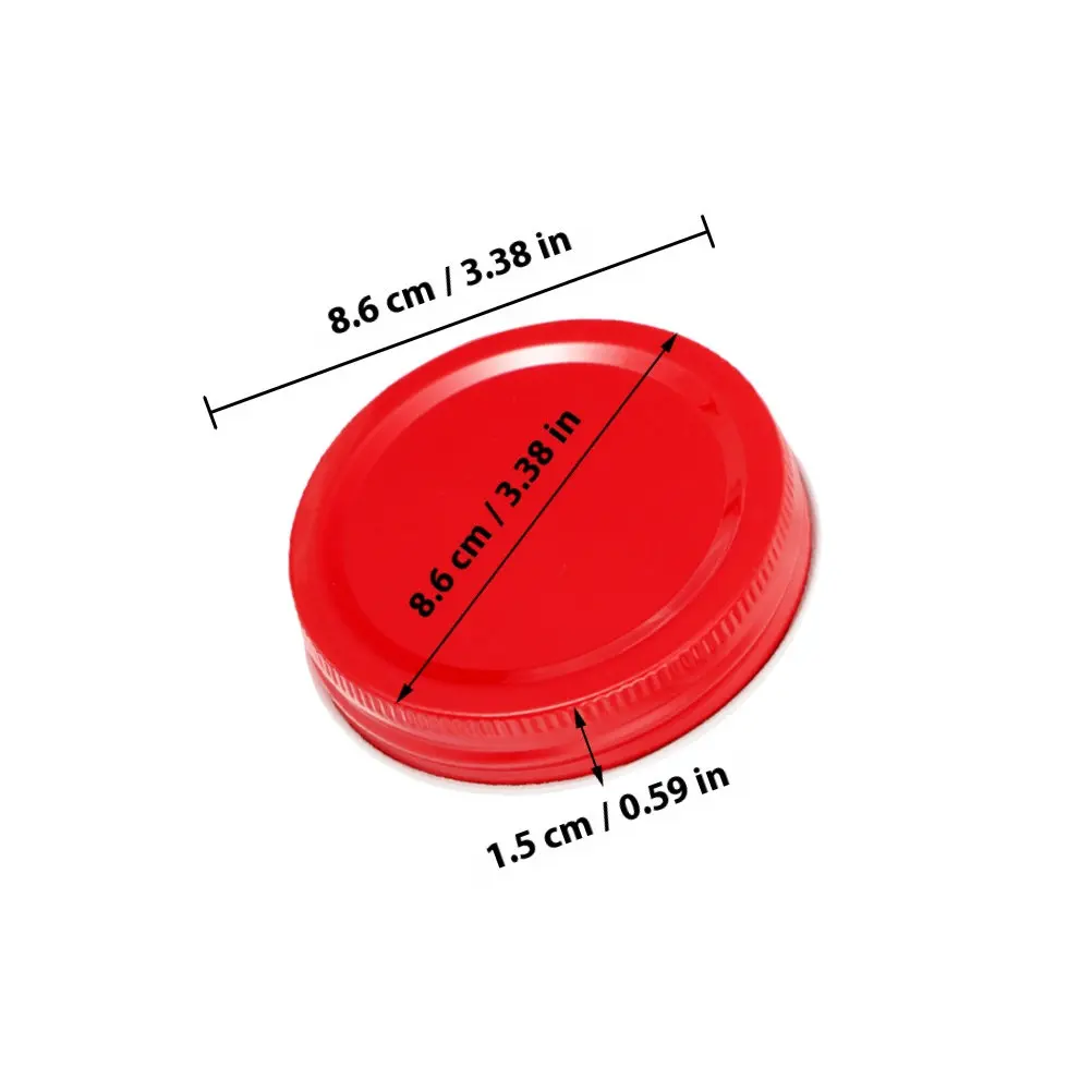 10Pcs 86Mm Metal Wide Mouth Jar Lids Tinplate Canning Covers Leak Proof Airtight Seal for Regular Mouth Jars Pudding Yogurt