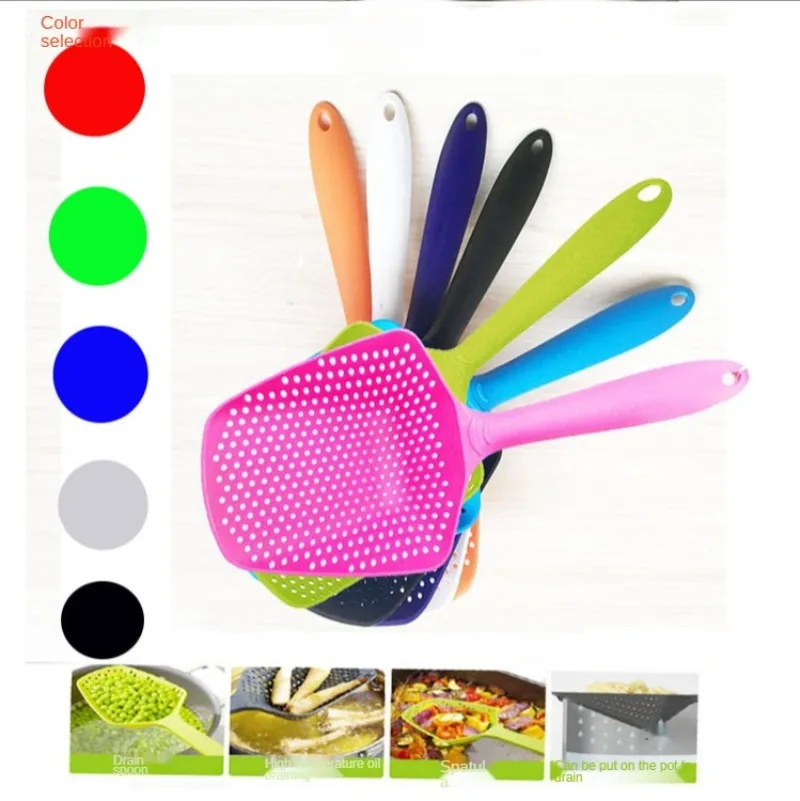 Plastic Large Scoop Colander for Pasta, Heat Resistant Strainer, Ice Scoop, Cooking Tools, New Home Tools, 2023, 1Pc