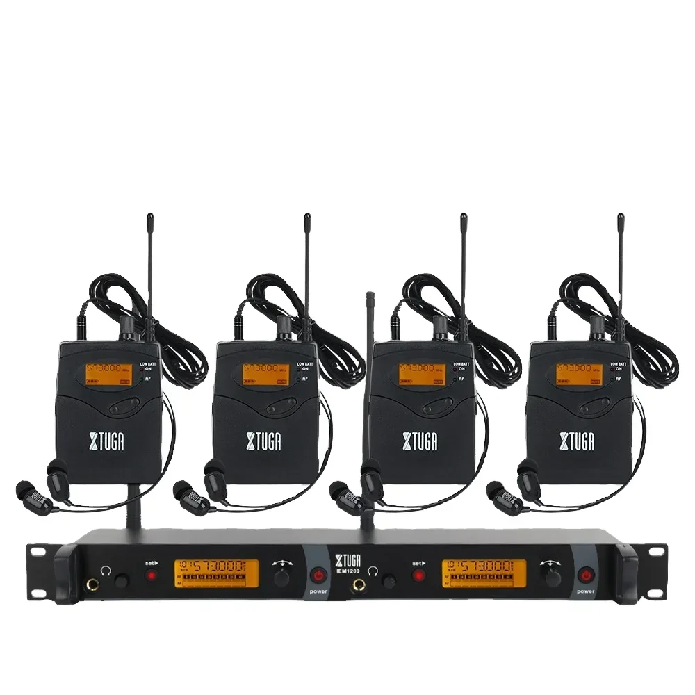 Custom Logo Uhf In Ear Monitors System Dual Channel For Stage