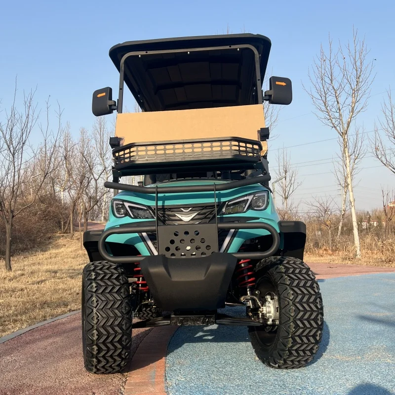 

4 Seater Folding 72V Lithium Battery Electric Golf Cart Rough Terrain 2+2 Seats Off Road Golf Cart
